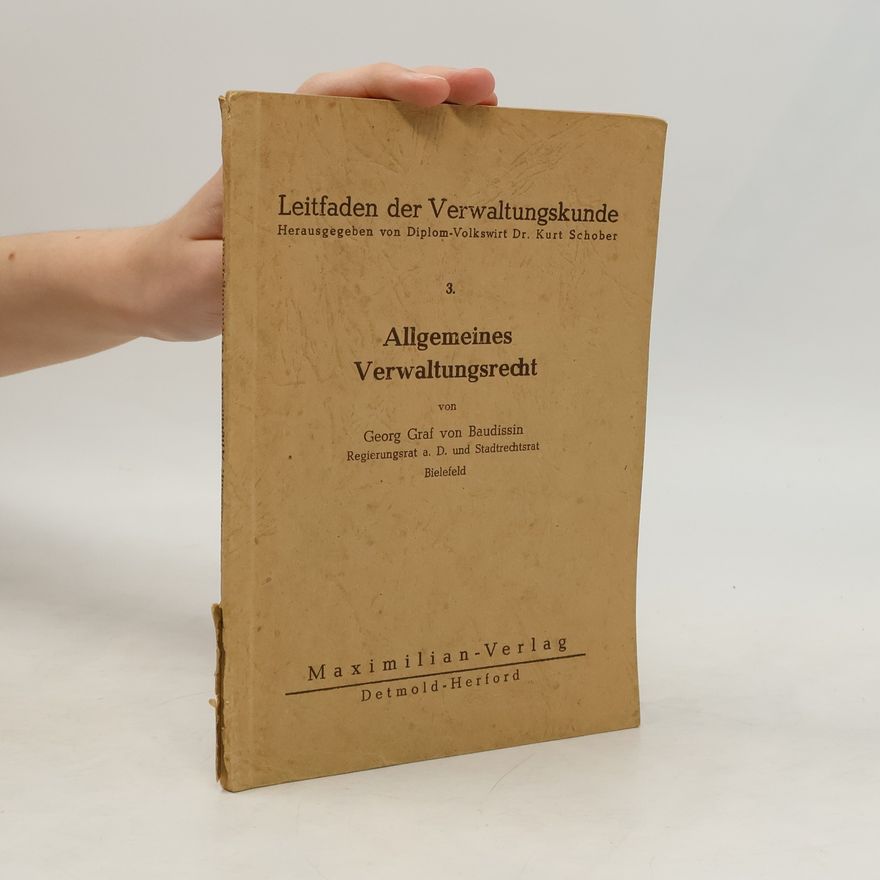 Georg Graf von Baudissin Allgemeines Verwaltungsrecht
