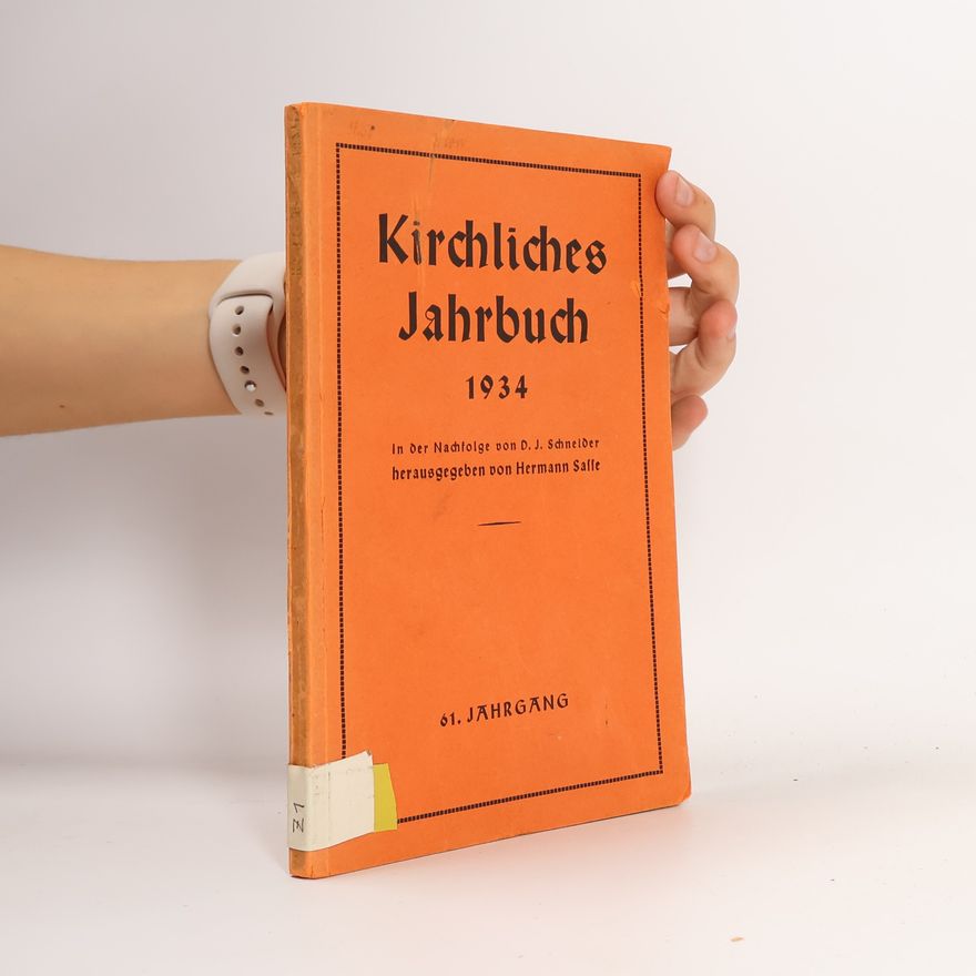 Hermann Sasse Kirchliches Jahrbuch 1934