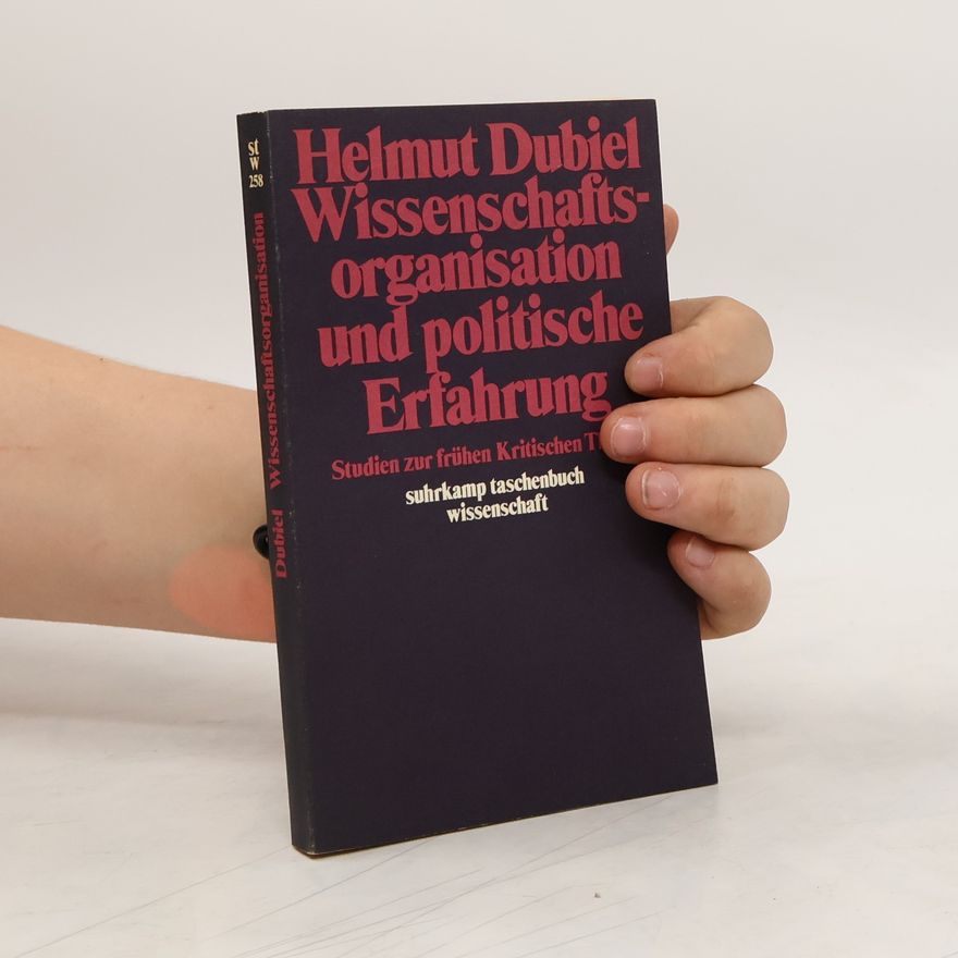 Helmut Dubiel Wissenschaftsorganisation und politische Erfahrung