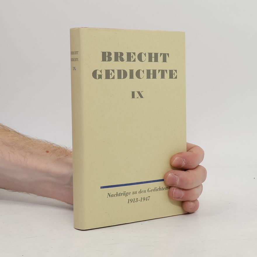 Bertolt Brecht Brecht Gedichte IX