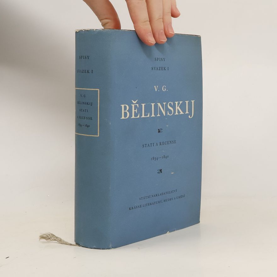 Vissarion Grigor jevič Belinskij Stati a recenze 1834-1840