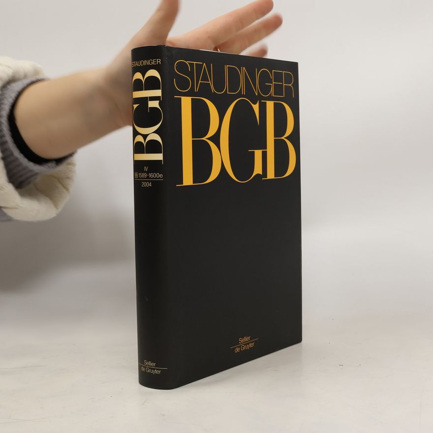 Collectif d'auteurs Staudinger BGB IV