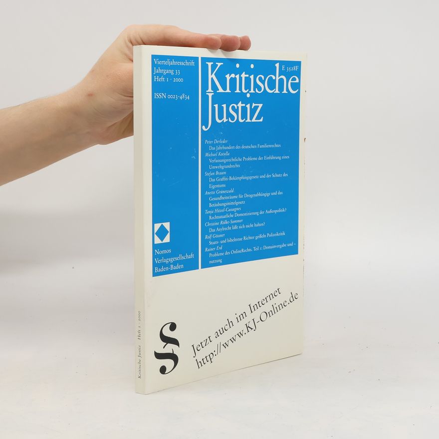 Collectif d'auteurs Kritische Justiz 33. 1/2000