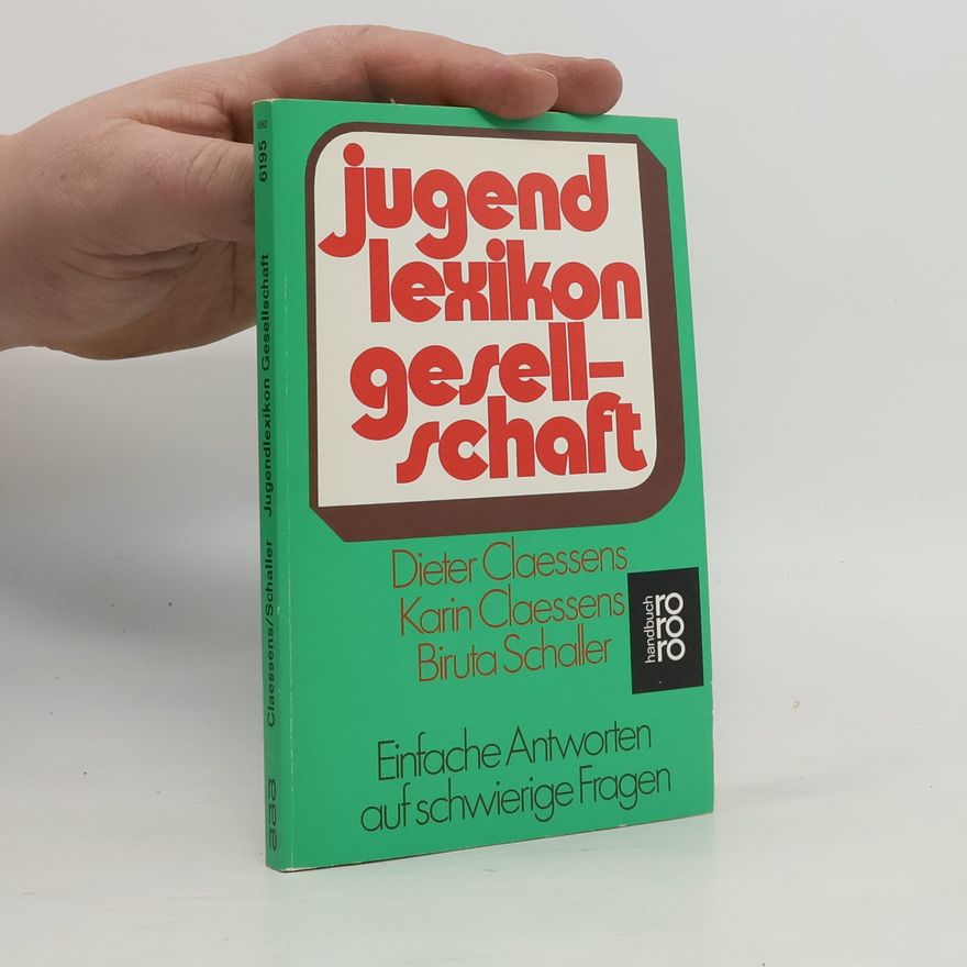 Dieter Claessens Jugendlexikon Gesellschaft