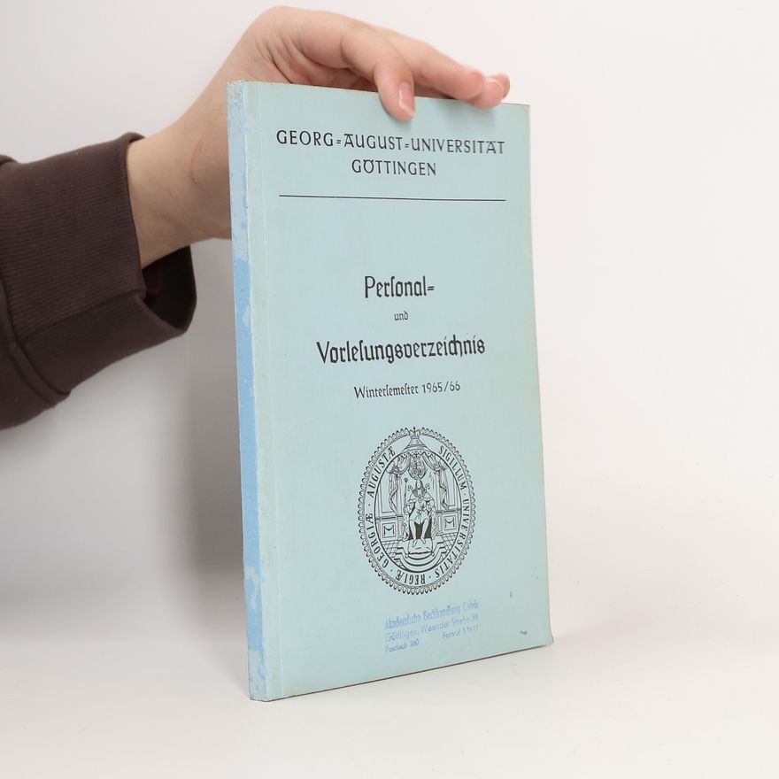 Autores varios Personal und Vorlesungsverzeichnis. Wintersemester 1965/66