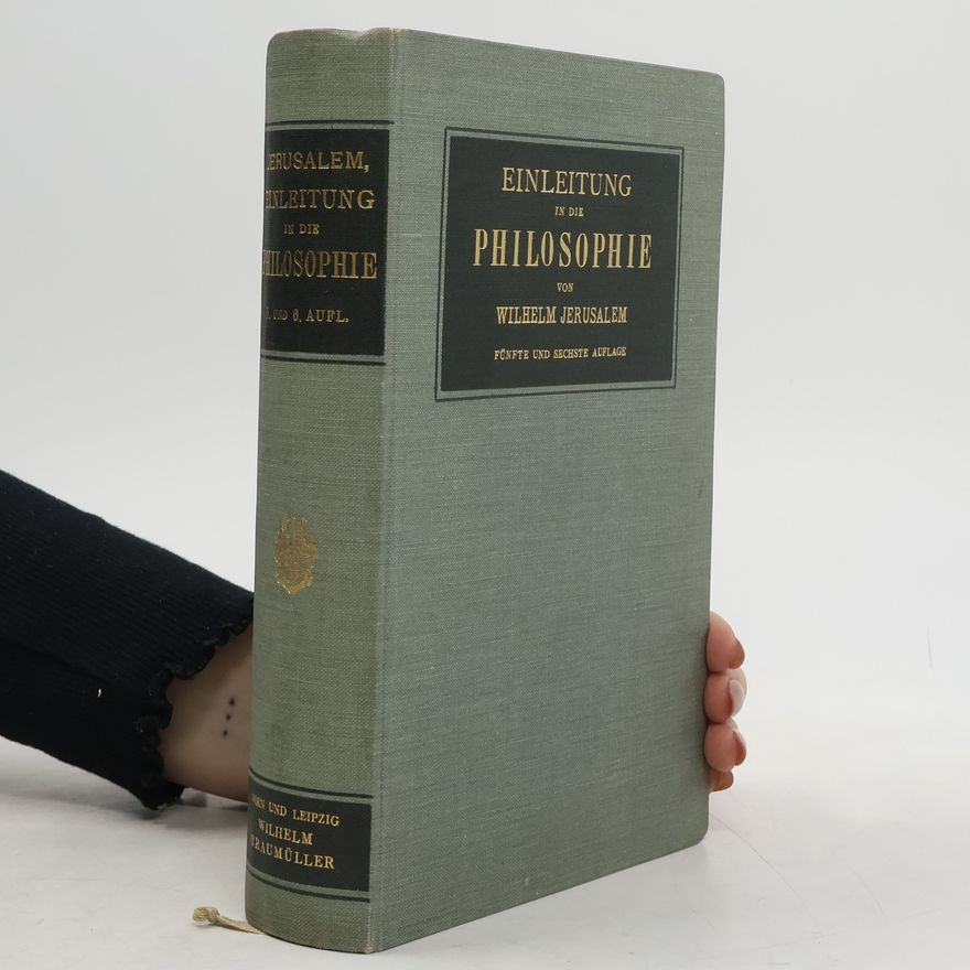 Wilhelm Jerusalem Einleitung in die Philosophie