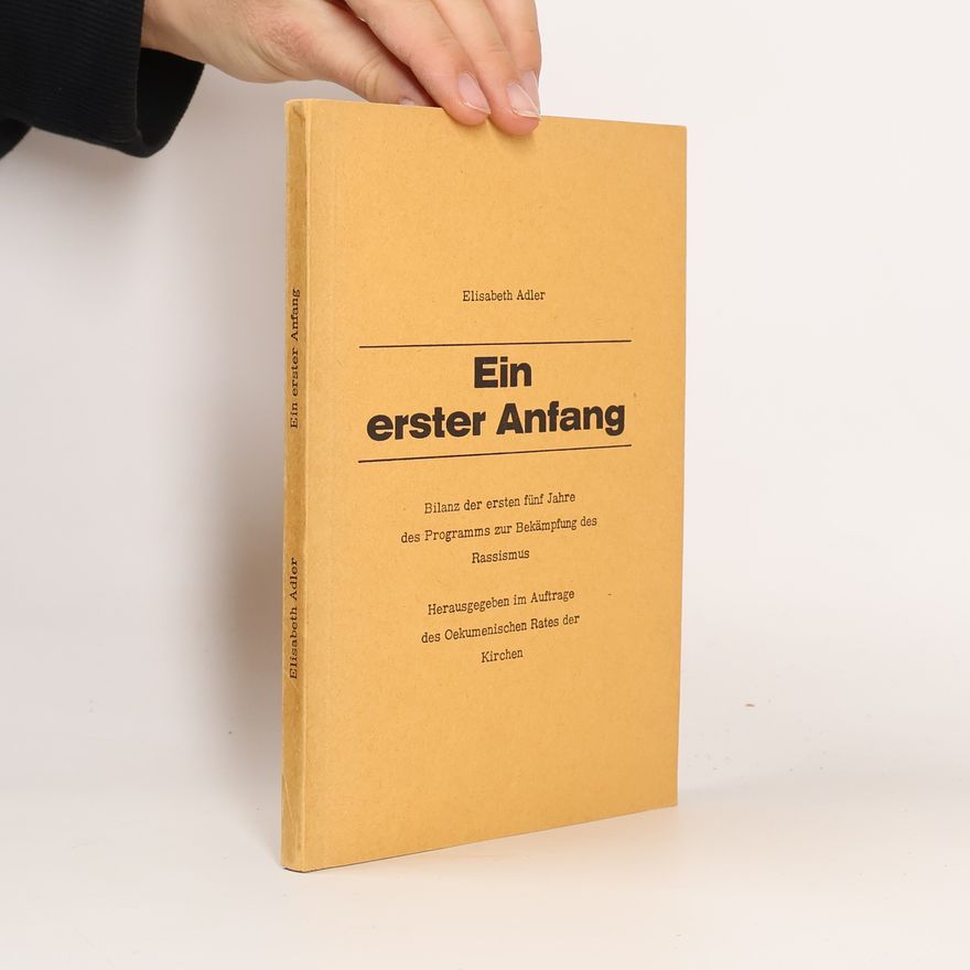 Adlerová Elisabeth Ein erster Anfang