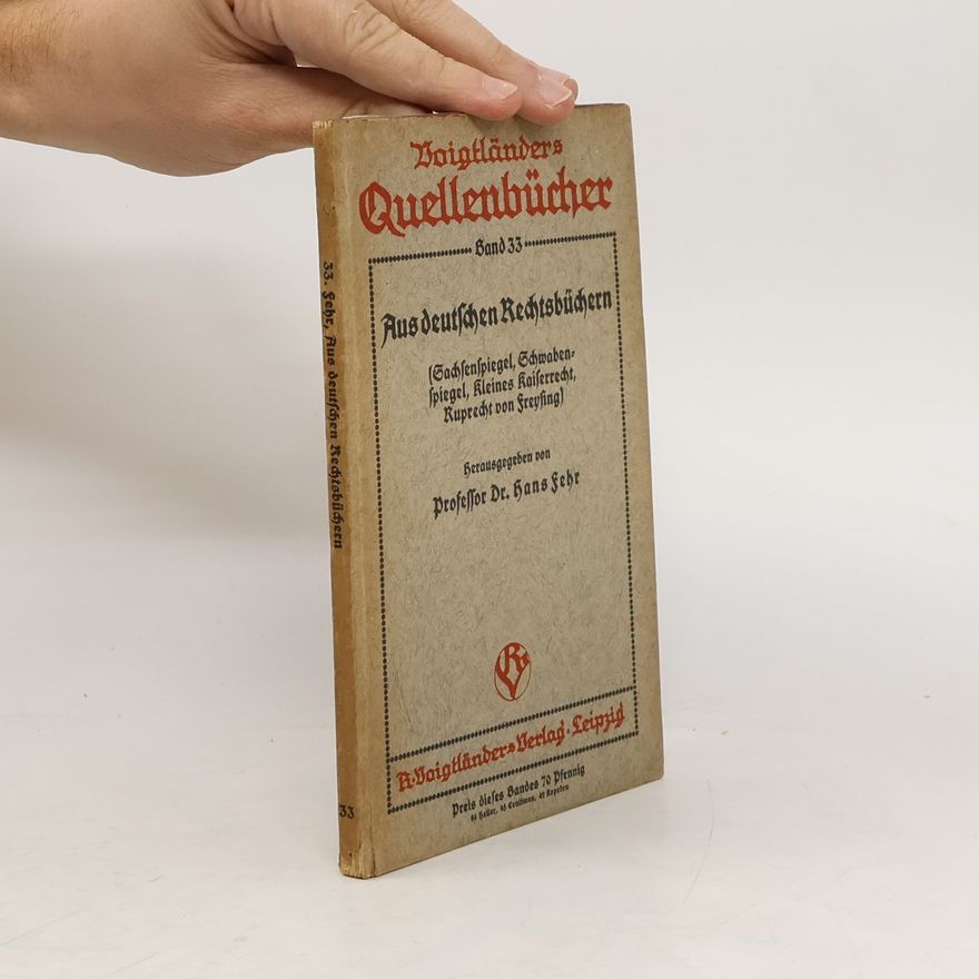 Hans Fehr Aus deutschen Rechtsbüchern