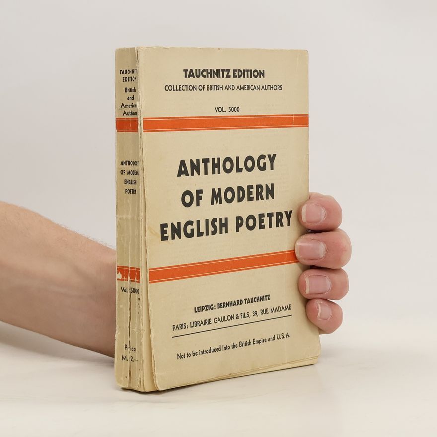 Levin Ludwig Schücking Anthology of modern English poetry