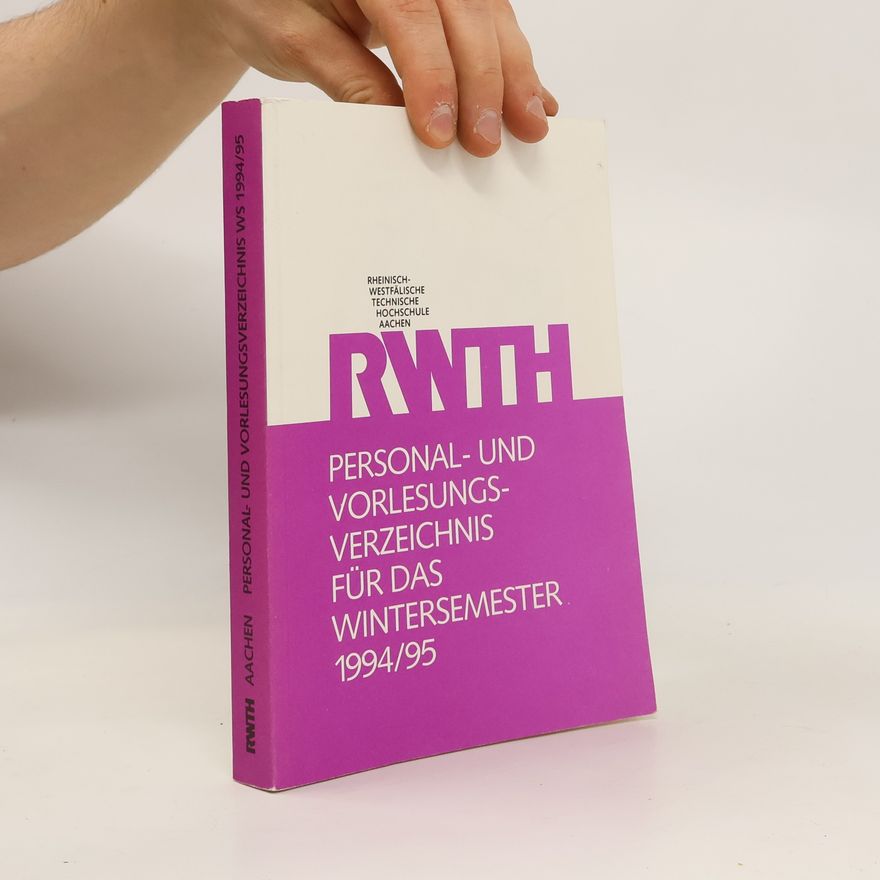 Autorenkollektiv Personal- und Vorlesungsverzeichnis Wintersemester 1994/95