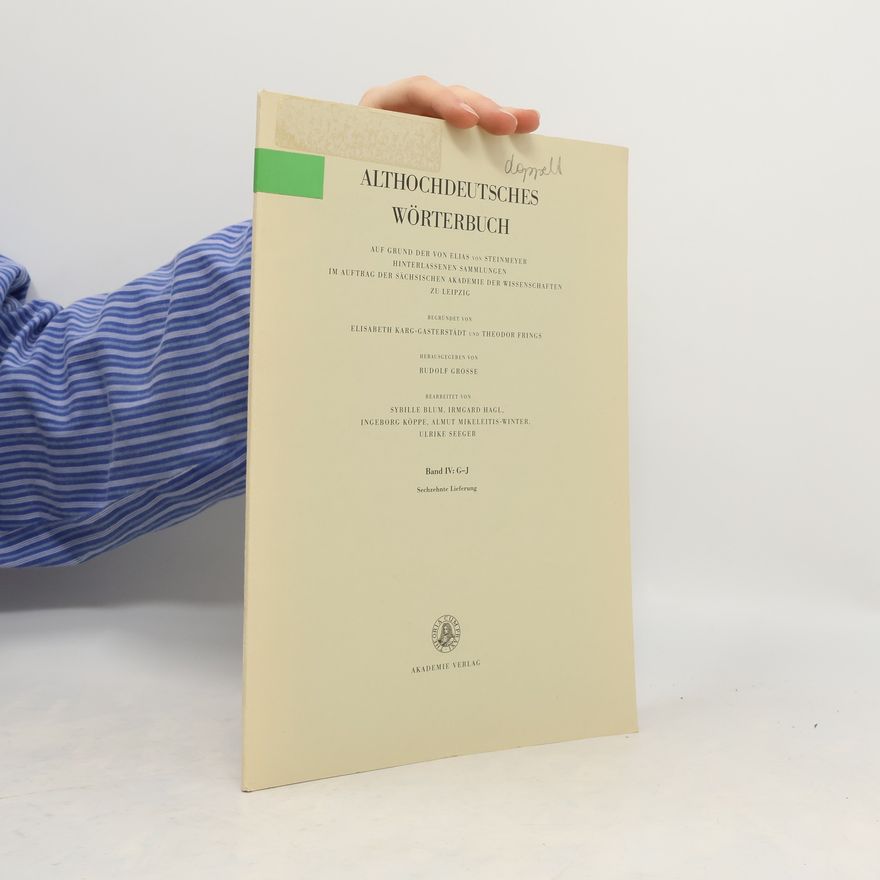 Ingeborg Köppe Althochdeutsches Wörterbuch
