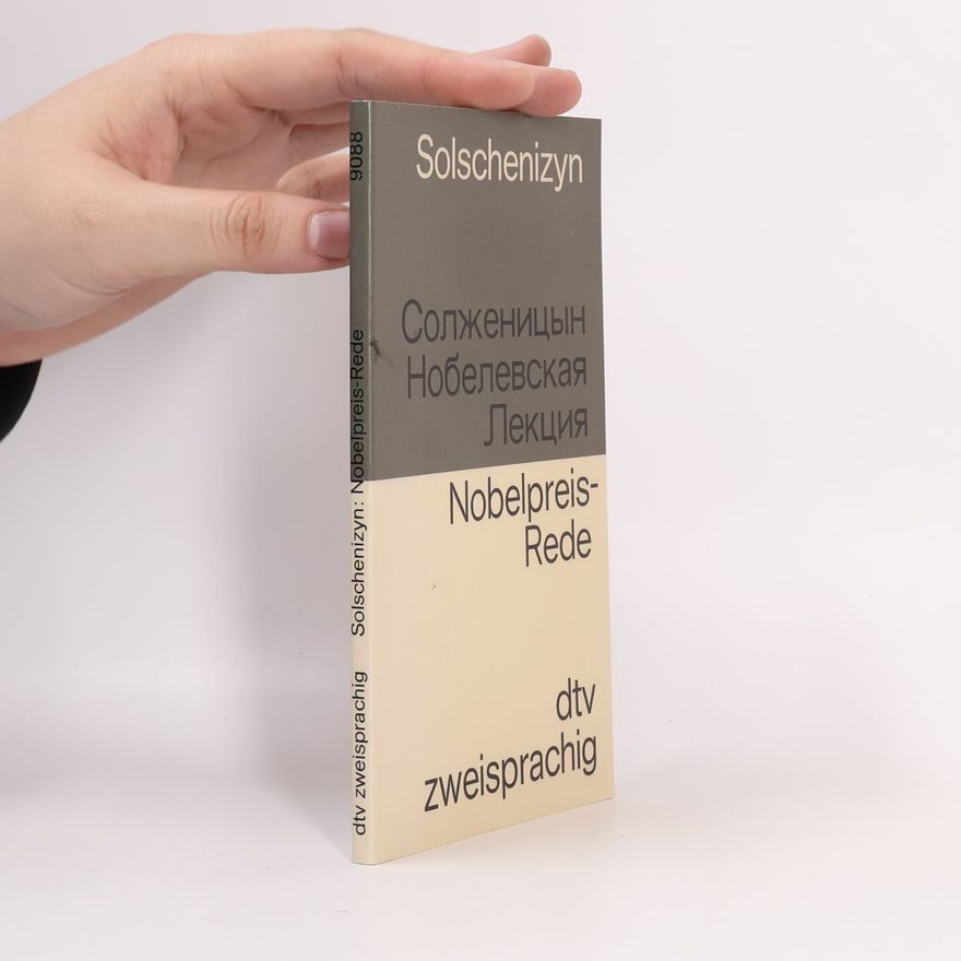 Aleksandr Solzhenitsyn Nobelevskaja lekcija po literature 1970 [tysjača devjat'sot sem'desjatogo] goda