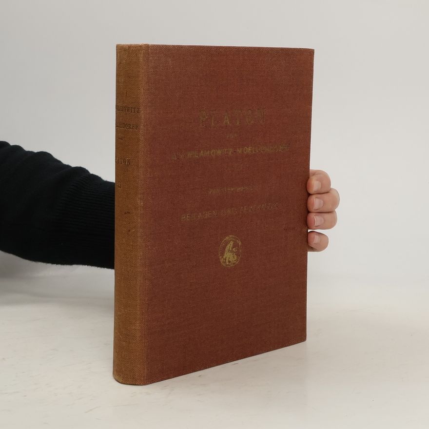 Ulrich von Wilamowitz-Moellendorff Platon 2