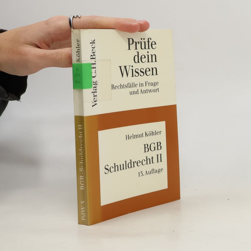 Helmut Köhler BGB, Recht der Schuldverhältnisse 2
