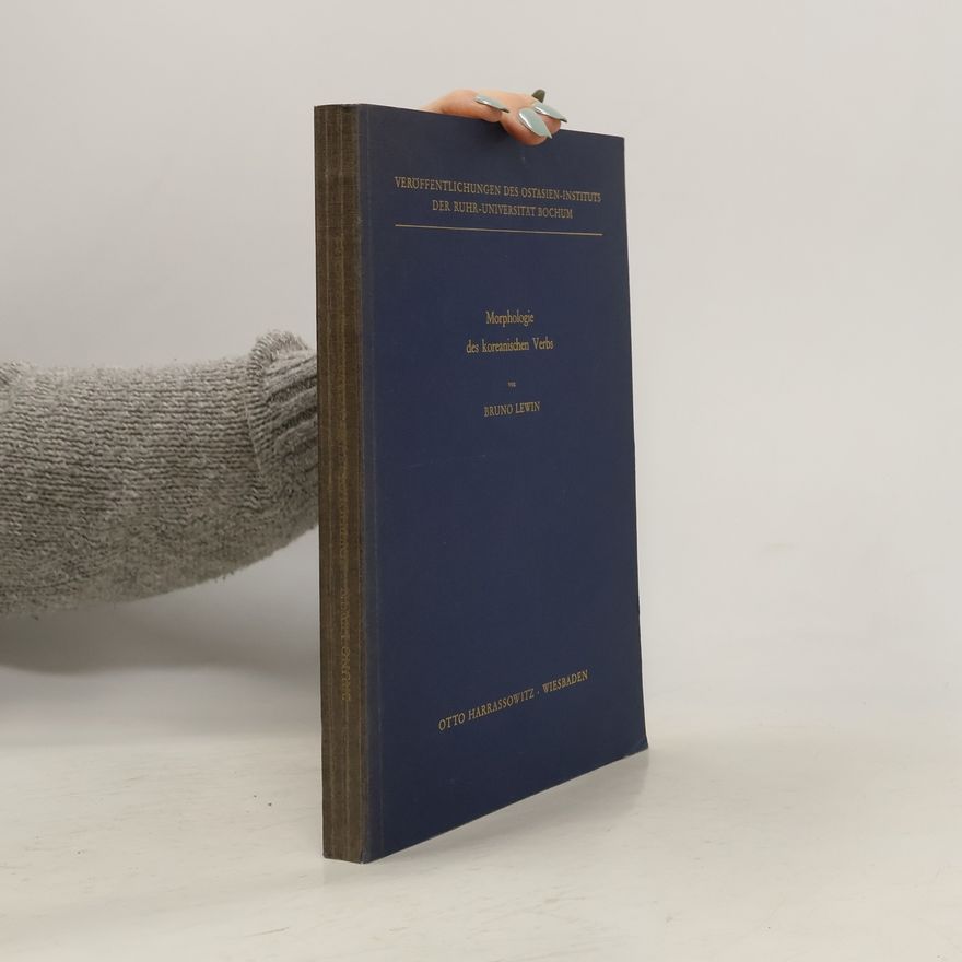 Bruno Lewin Morphologie des koreanischen Verbs