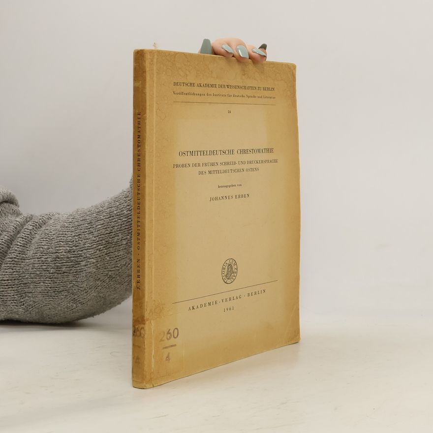 Johannes Erben Ostmitteldeutsche Chrestomathie