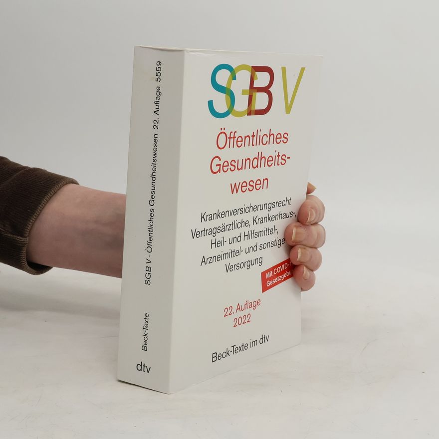dtv Verlagsgesellschaft SGB V Recht des öffentlichen Gesundheitswesens