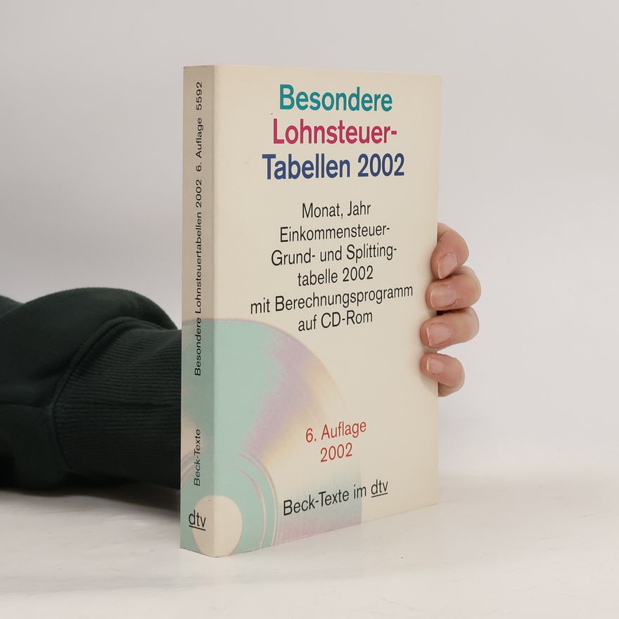 AA.VV. Beck-Texte: Besondere Lohnsteuer-Tabellen 2002