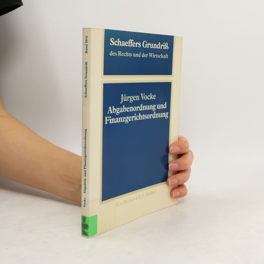 Jürgen Vocke Abgabenordnung und Finanzgerichtsordnung