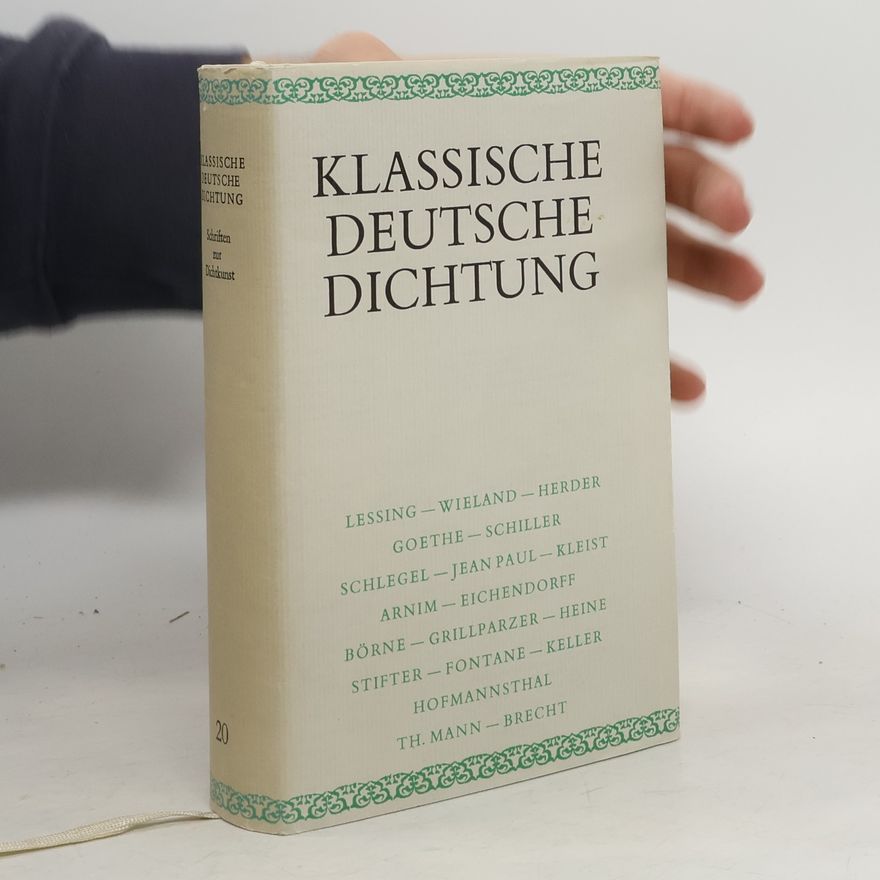 Kolektiv autorů Klassische Deutsche Dichtung 20. Schriften zur Dichtkunst