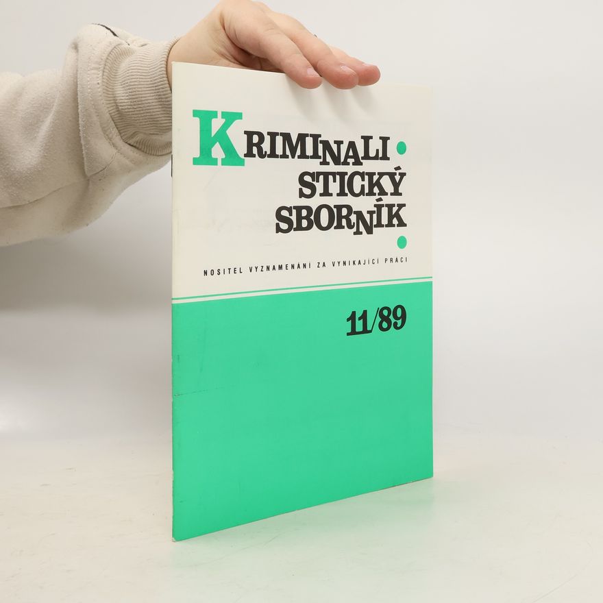 Collectif d'auteurs Kriminalistický sborník 11/89