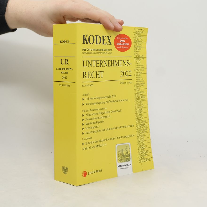 Werner Doralt KODEX Unternehmensrecht - 63. Auflage - inkl. App