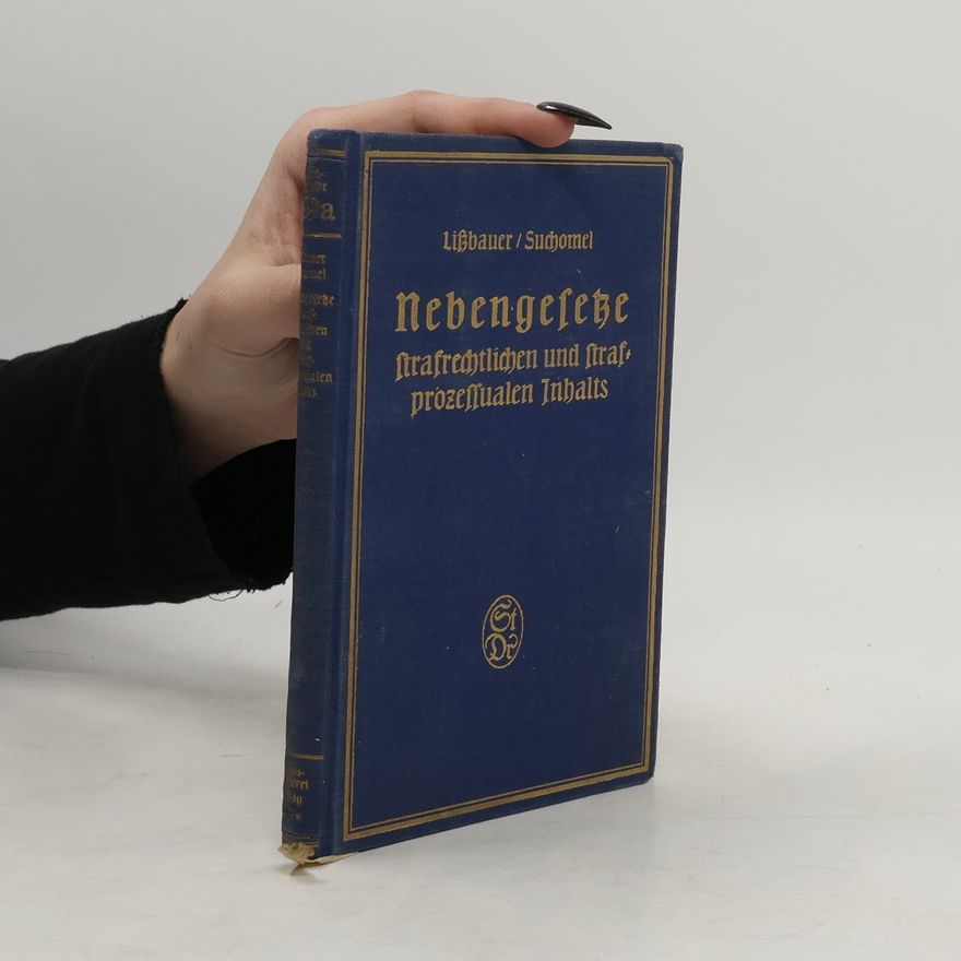Hugo Suchomel Nebengeseke strafrechtlichen und strafprozessualen Inhalts