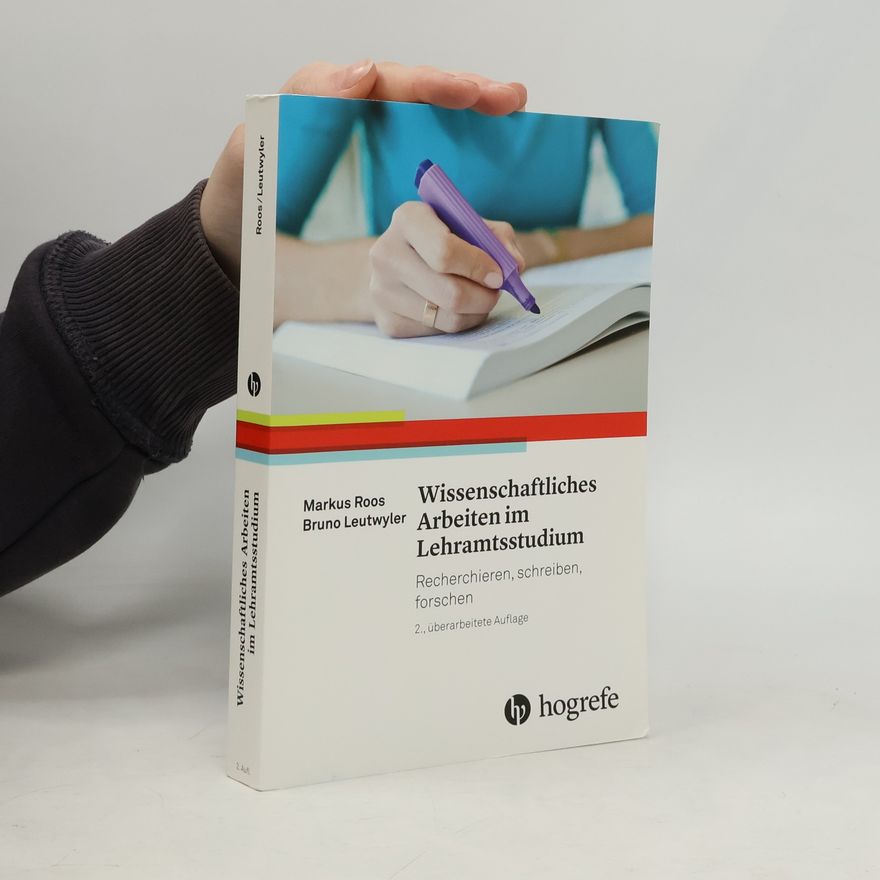 Markus Roos Wissenschaftliches Arbeiten im Lehramtsstudium