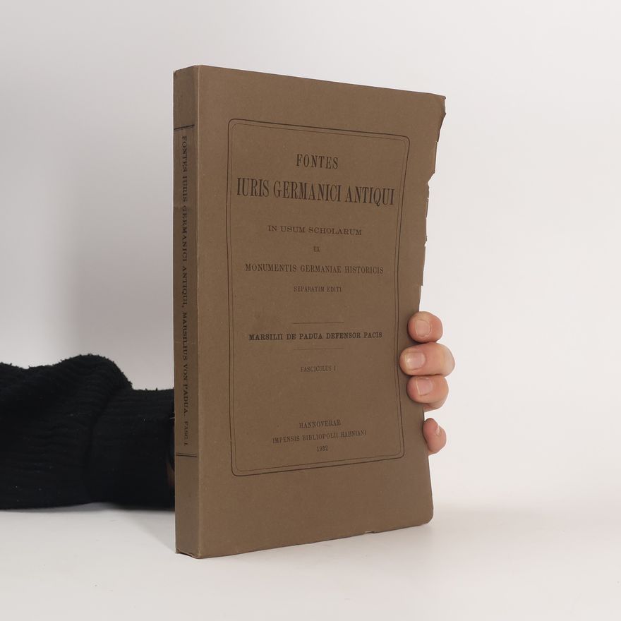 Richard Scholz Fontes iuris Germanici antiqui in usum scholarum. Monumentis Germaniae Historicis 1
