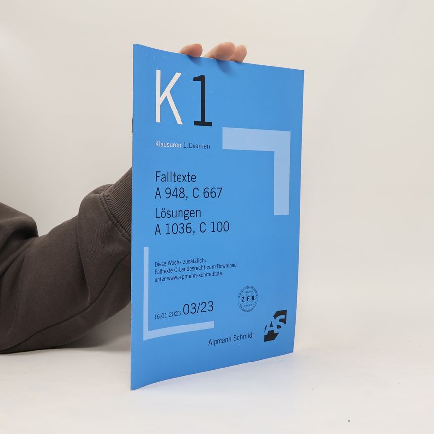 Autorenkollektiv K 1. Falltexte A 948, C 667 Lösungen A 1036, C 100