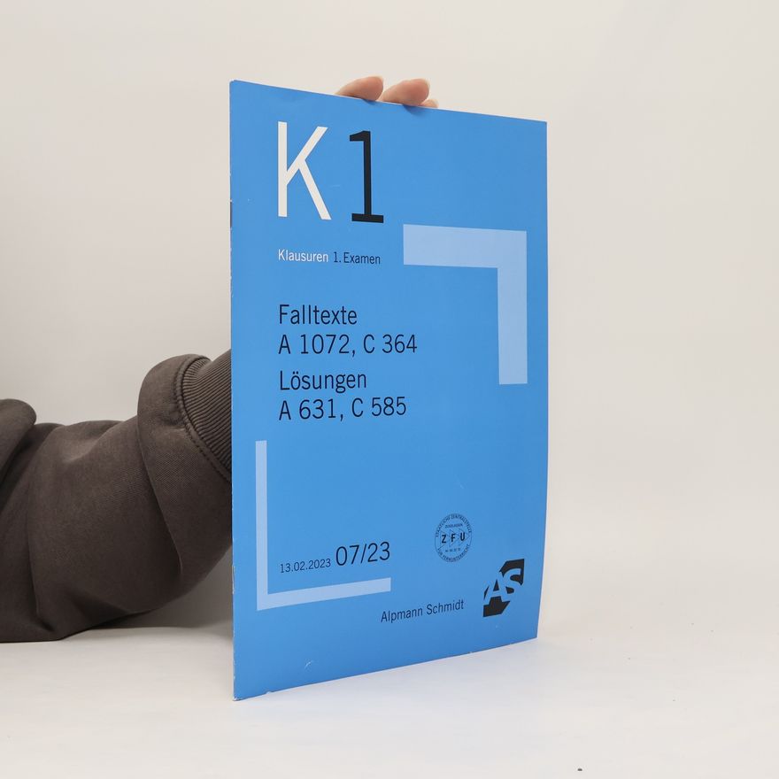 Autorenkollektiv K 1. Falltexte A 1072, C 364 Lösungen A 631, C 585
