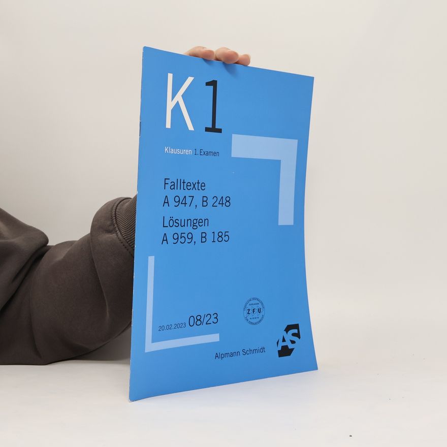 Autorenkollektiv K 1. Falltexte A 947, B 248 Lösungen A 959, B 185