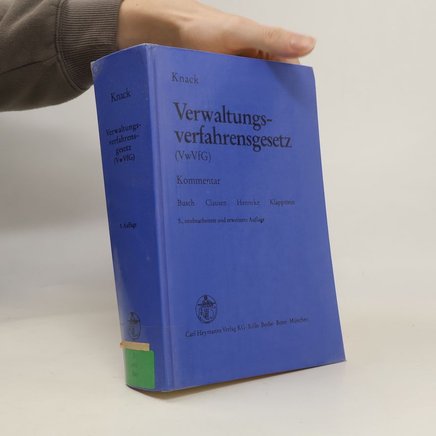 Hans Joachim Knack Verwaltungsverfahrensgesetz