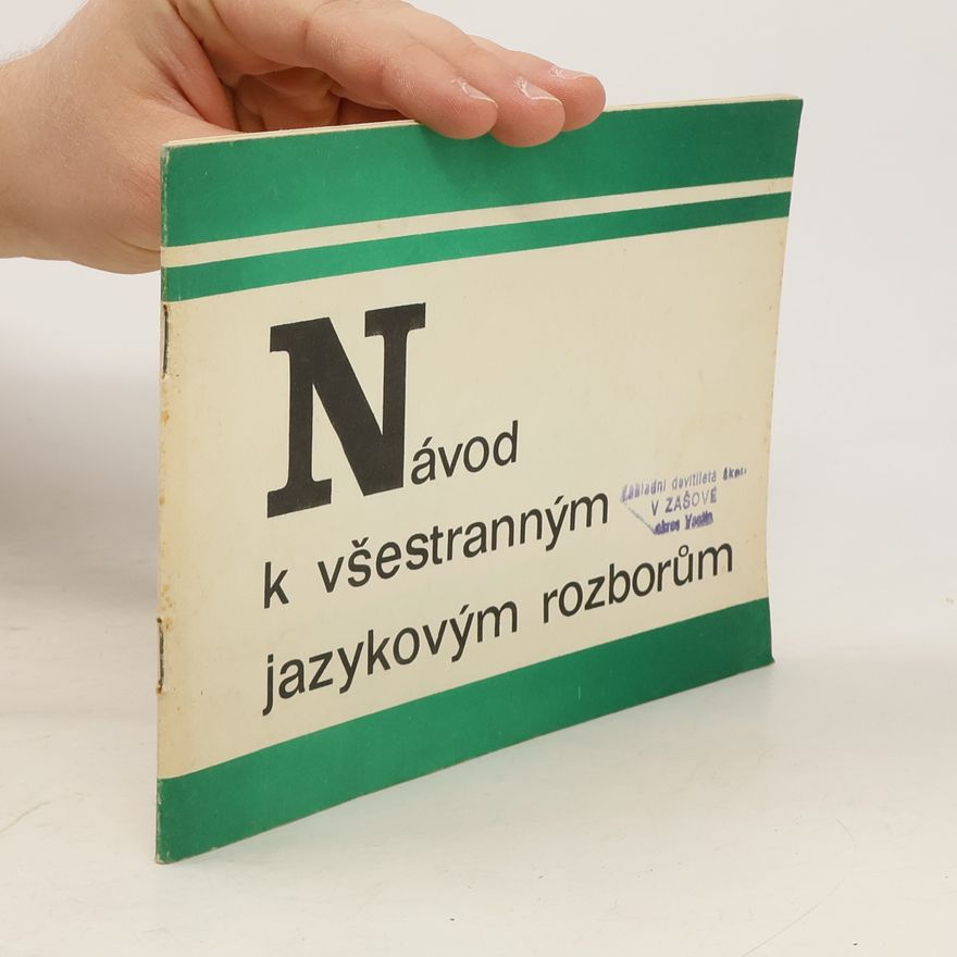 Rudolf Drlík Návod k všestranným jazykovým rozborům v 6.-9. ročníku ZDŠ