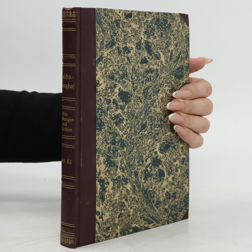 Autorenkollektiv Sammlung der Entscheidungen und Gutachten des Reichsfinanzhofs 51