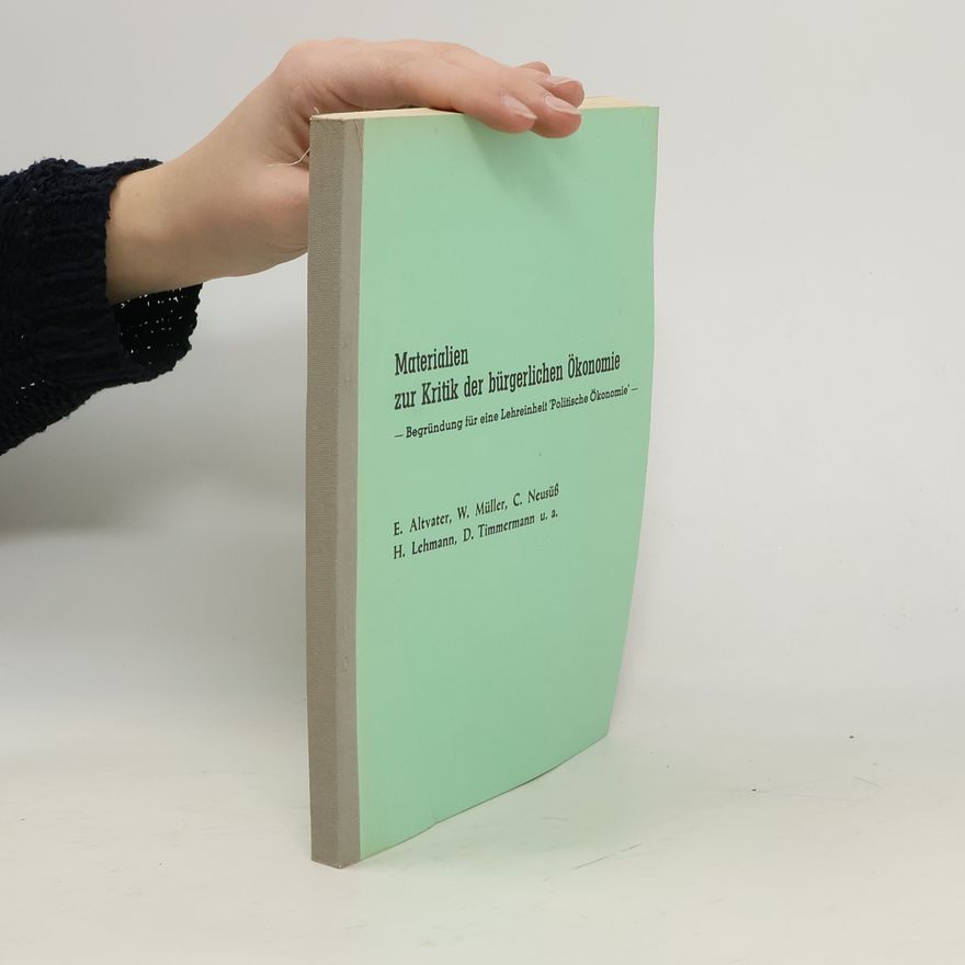 Autorenkollektiv Materialien zur Kritik der bürgerlichen Ökonomie