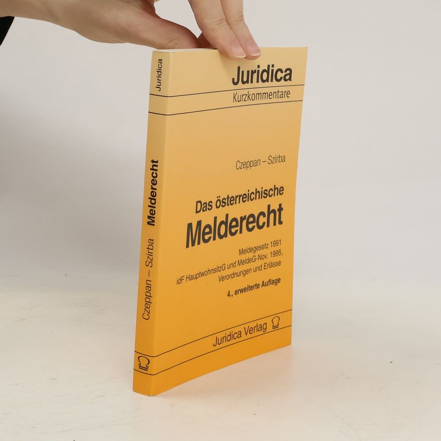 Karl Czeppan Das österreichische Melderecht