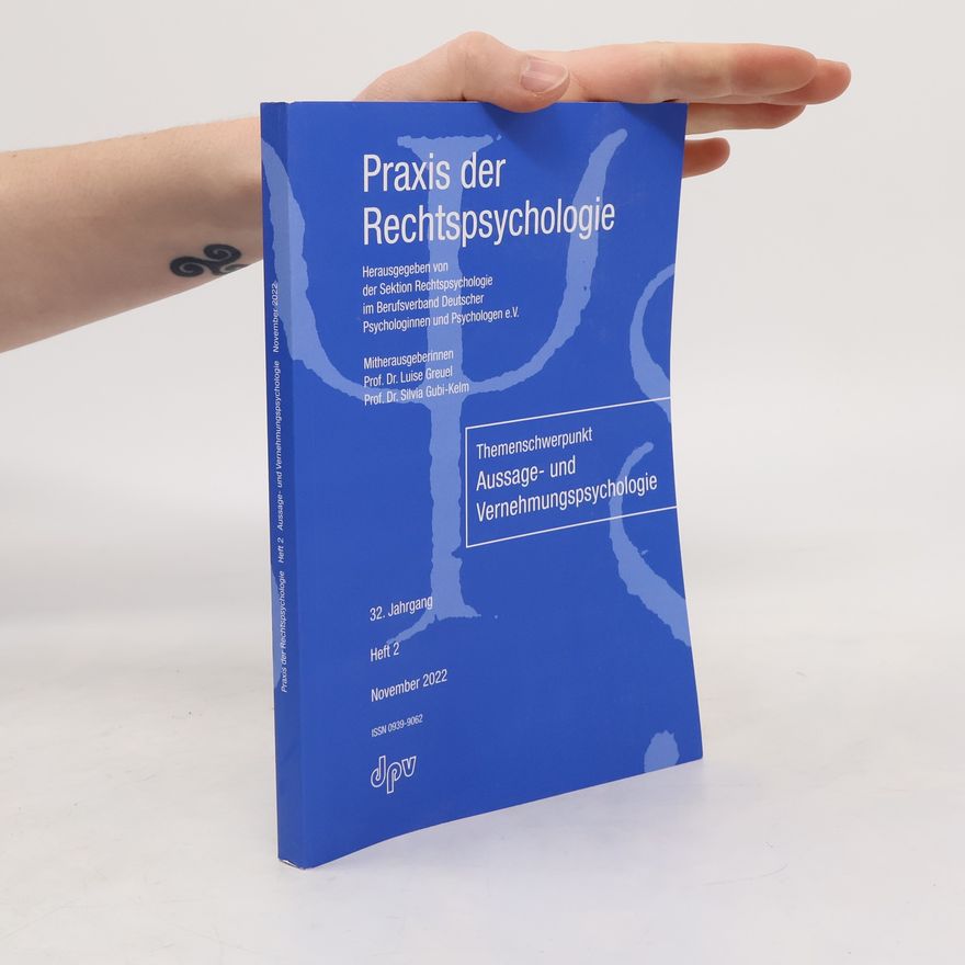 Collectif d'auteurs Praxis der Rechtspsychologie