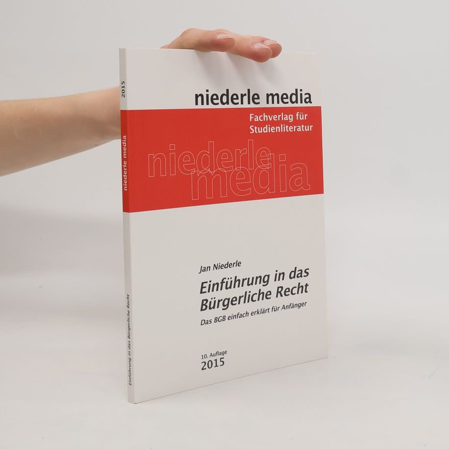 Jan Niederle Einführung in das Bürgerliche Recht