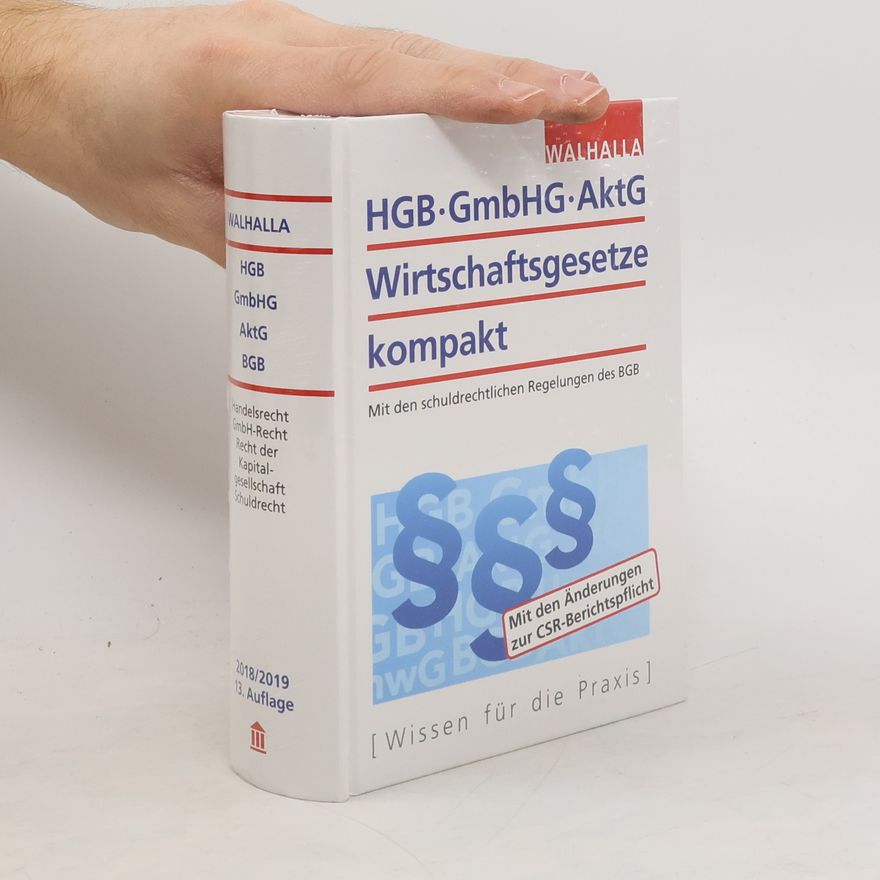 Walhalla Walhalla Gesetzestexte HGB, GmbHG, AktG, Wirtschaftsgesetze kompakt