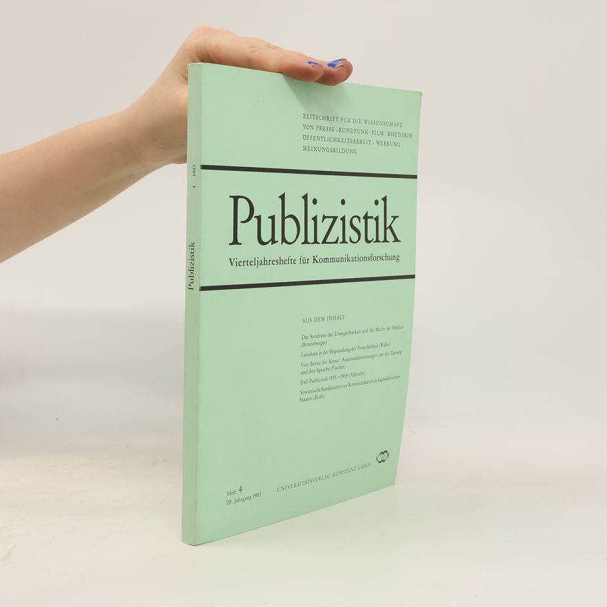 Autorenkollektiv Publizistik. Vierteljahreshefte für Kommunikationsforschung. Heft 4