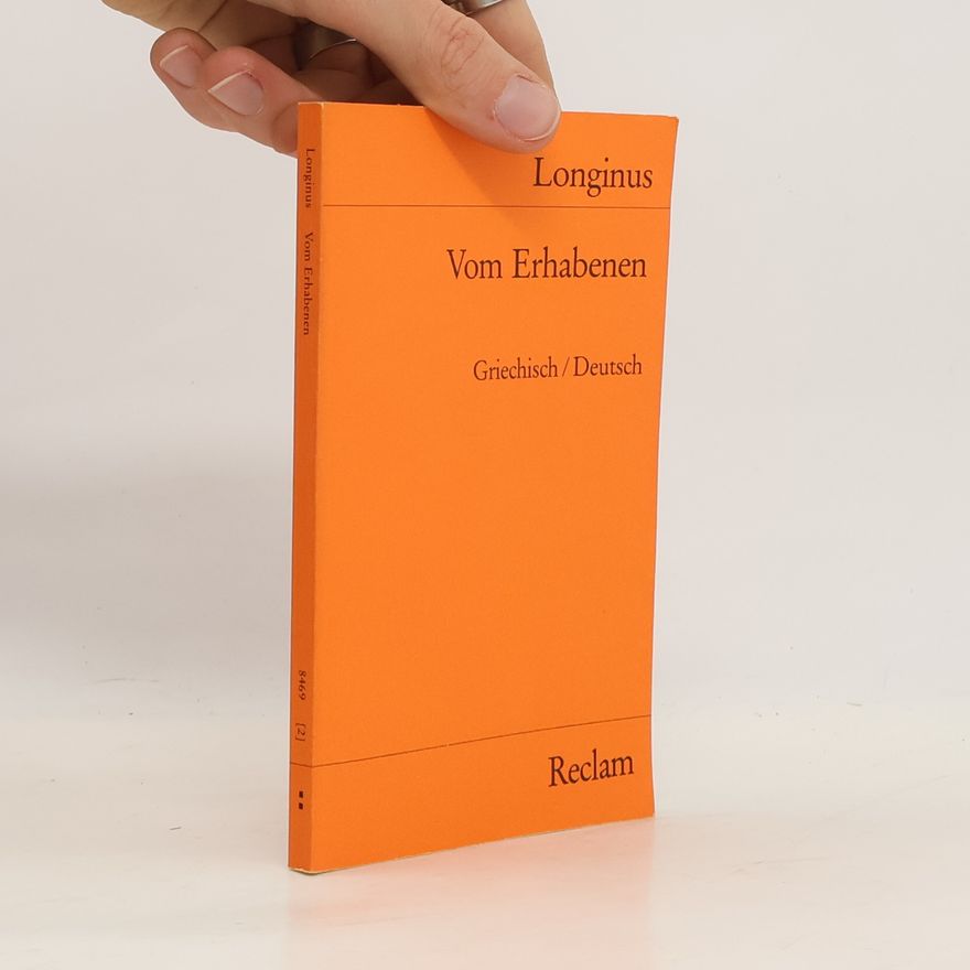 Otto Schönberger Reclams Universal-Bibliothek: Vom Erhabenen
