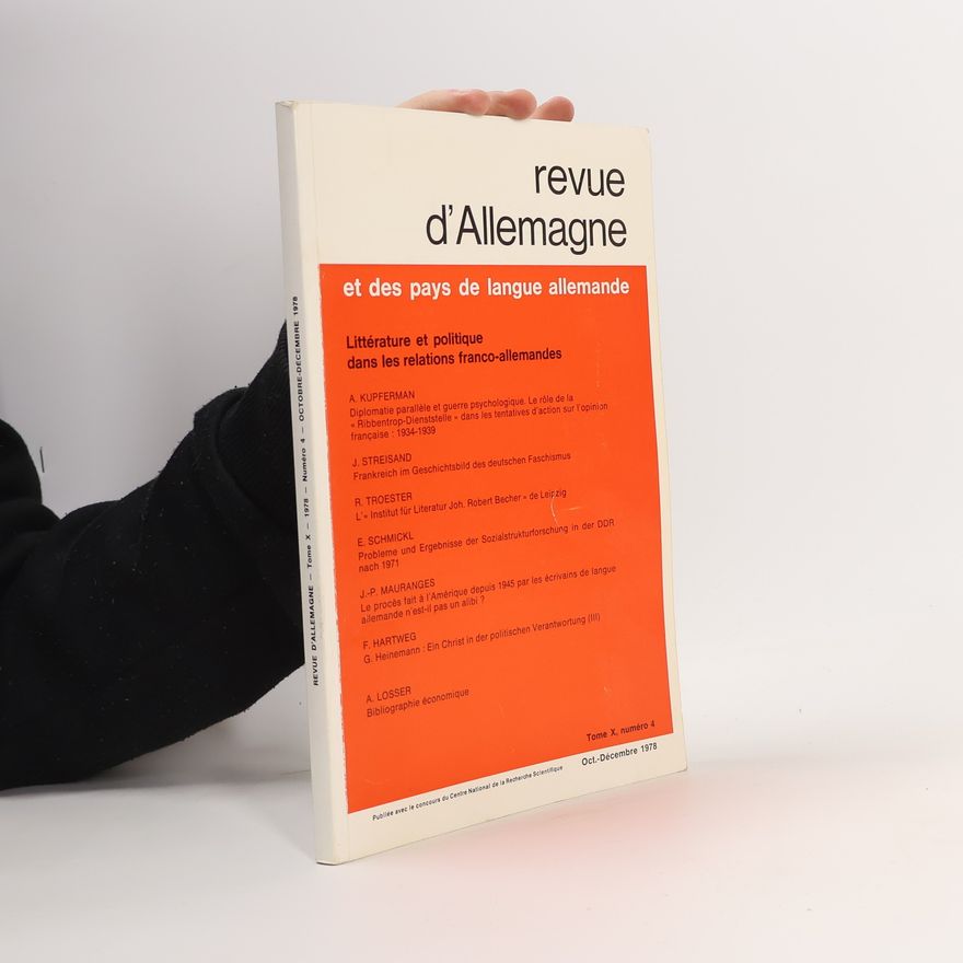 Autorenkollektiv Revue d'Allemagne