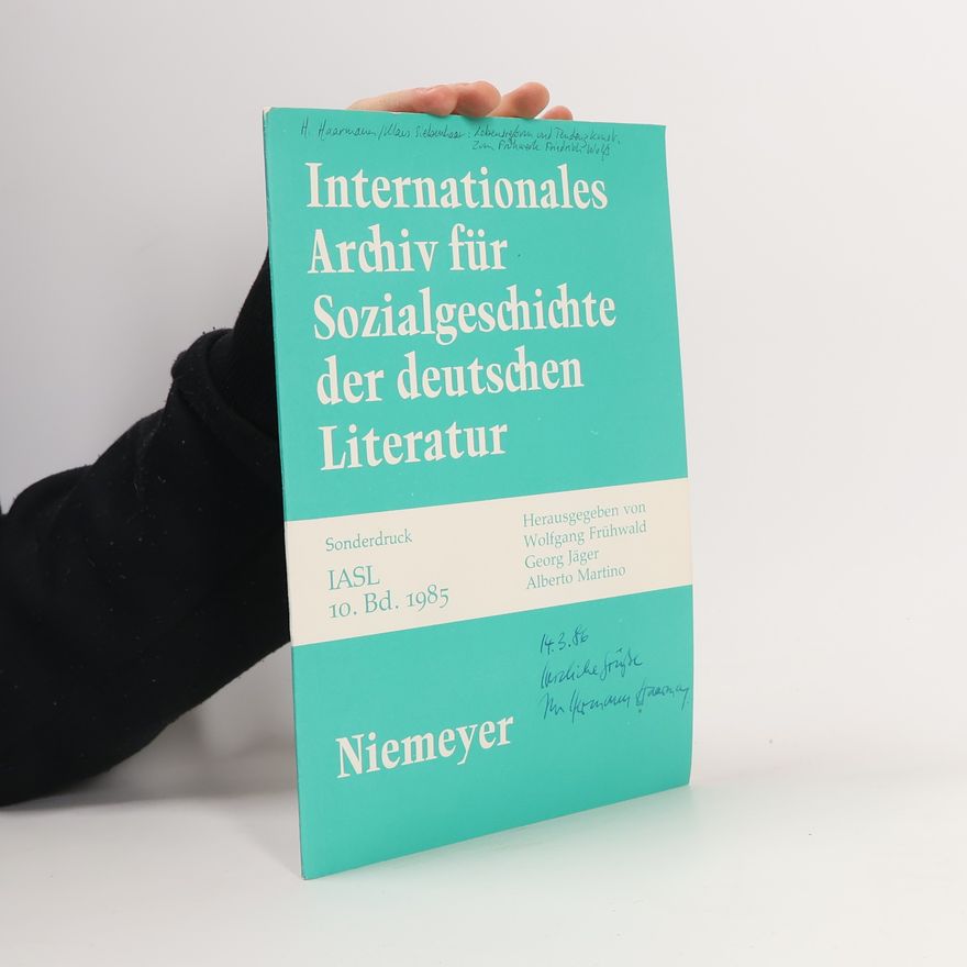 Autorenkollektiv Internationales Archiv für Sozialgeschichte der deutschen Literatur
