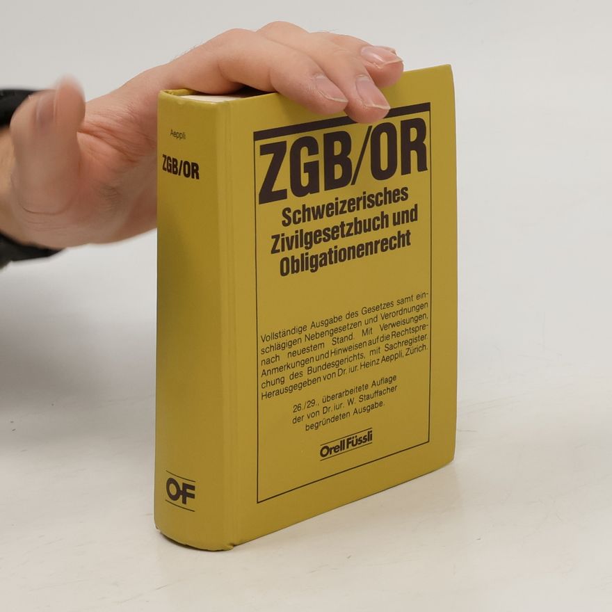 Thomas Sutter-Somm ZGB OR - Schweizerisches Zivilgesetzbuch und Obligationenrecht