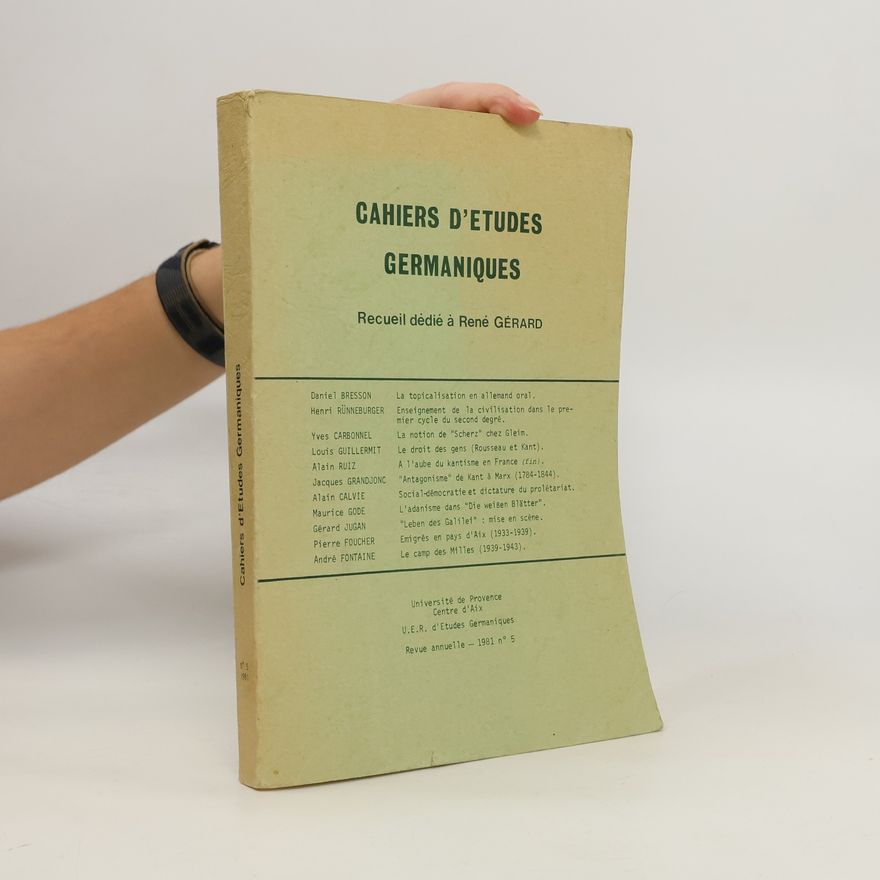 AA.VV. Cahiers d'Études Germaniques