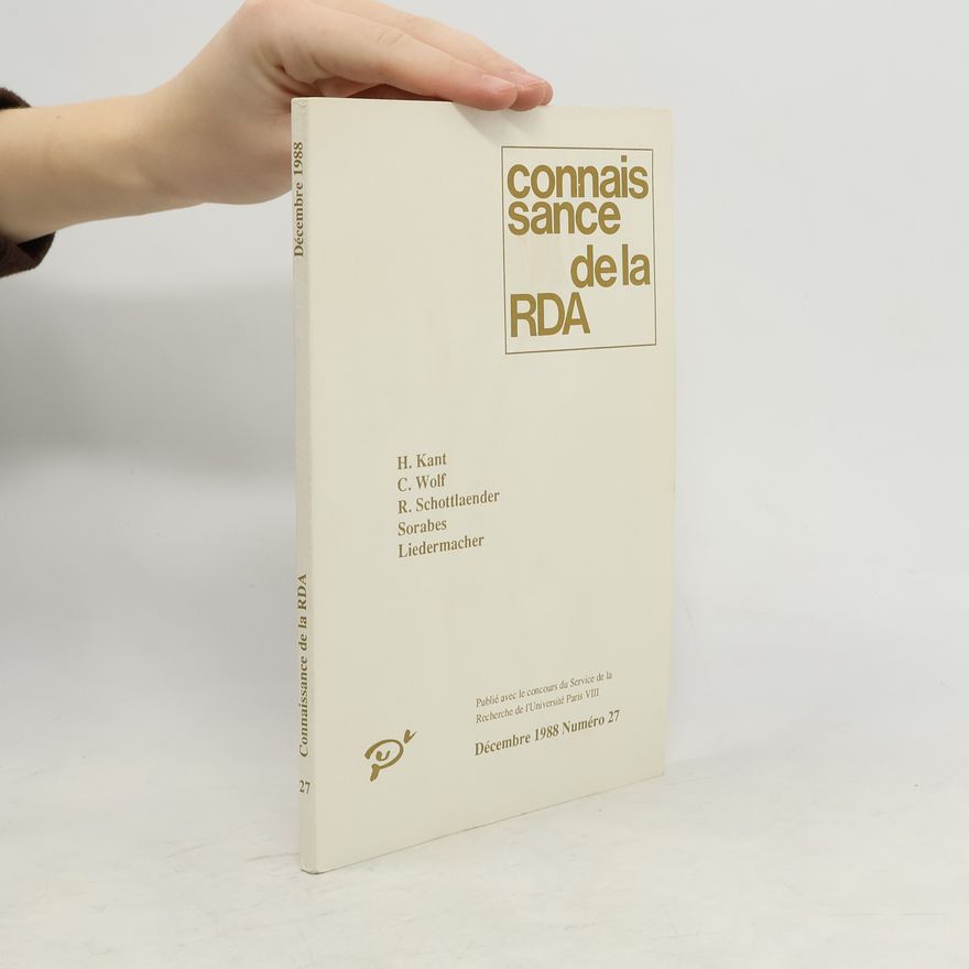 Kolektiv autorů Connaissance de la RDA 12/1988. Numéro 27
