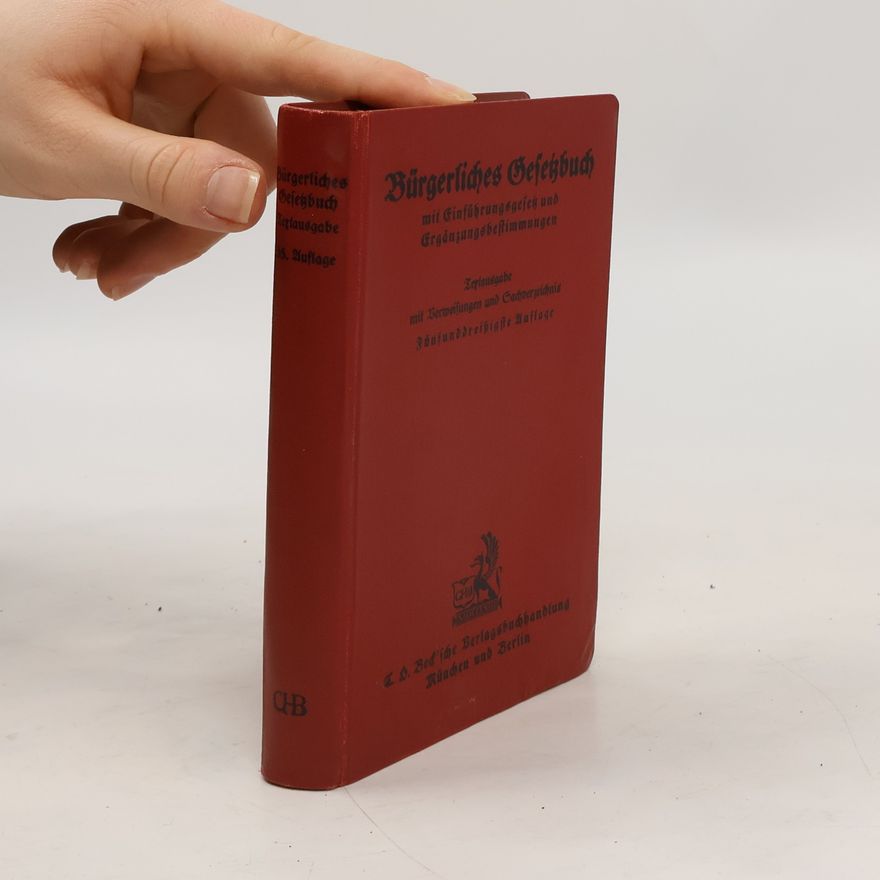 Collectif d'auteurs Bürgerliches Gesetzbuch