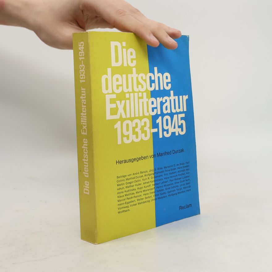 Manfred Durzak Die deutsche Exilliteratur
