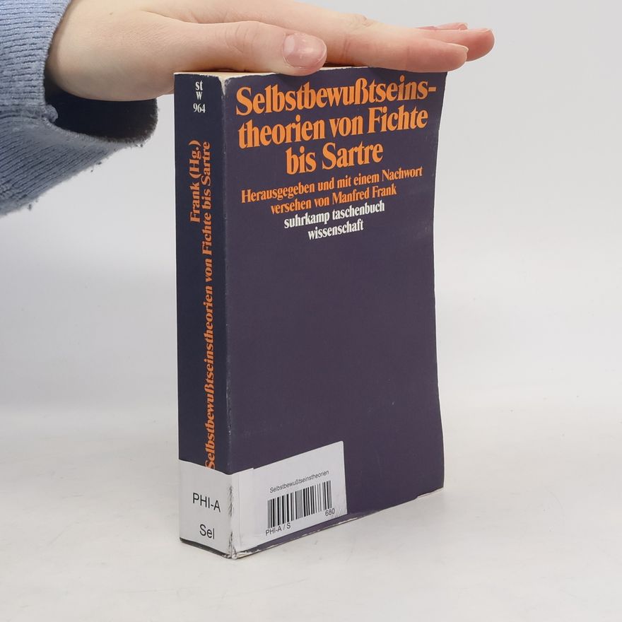 Manfred Frank Selbstbewusstseinstheorien von Fichte bis Sartre